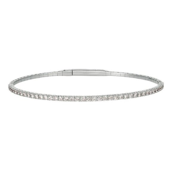 3.00 Carat Diamond Flexible Bangle Bracelet